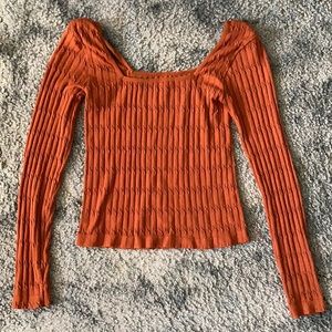 Orange long sleeve shirt